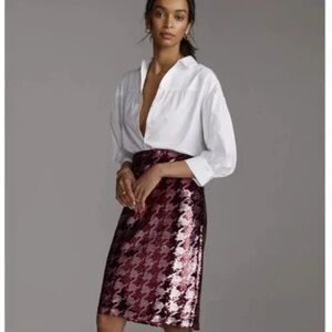 Pink Houndstooth Skirt